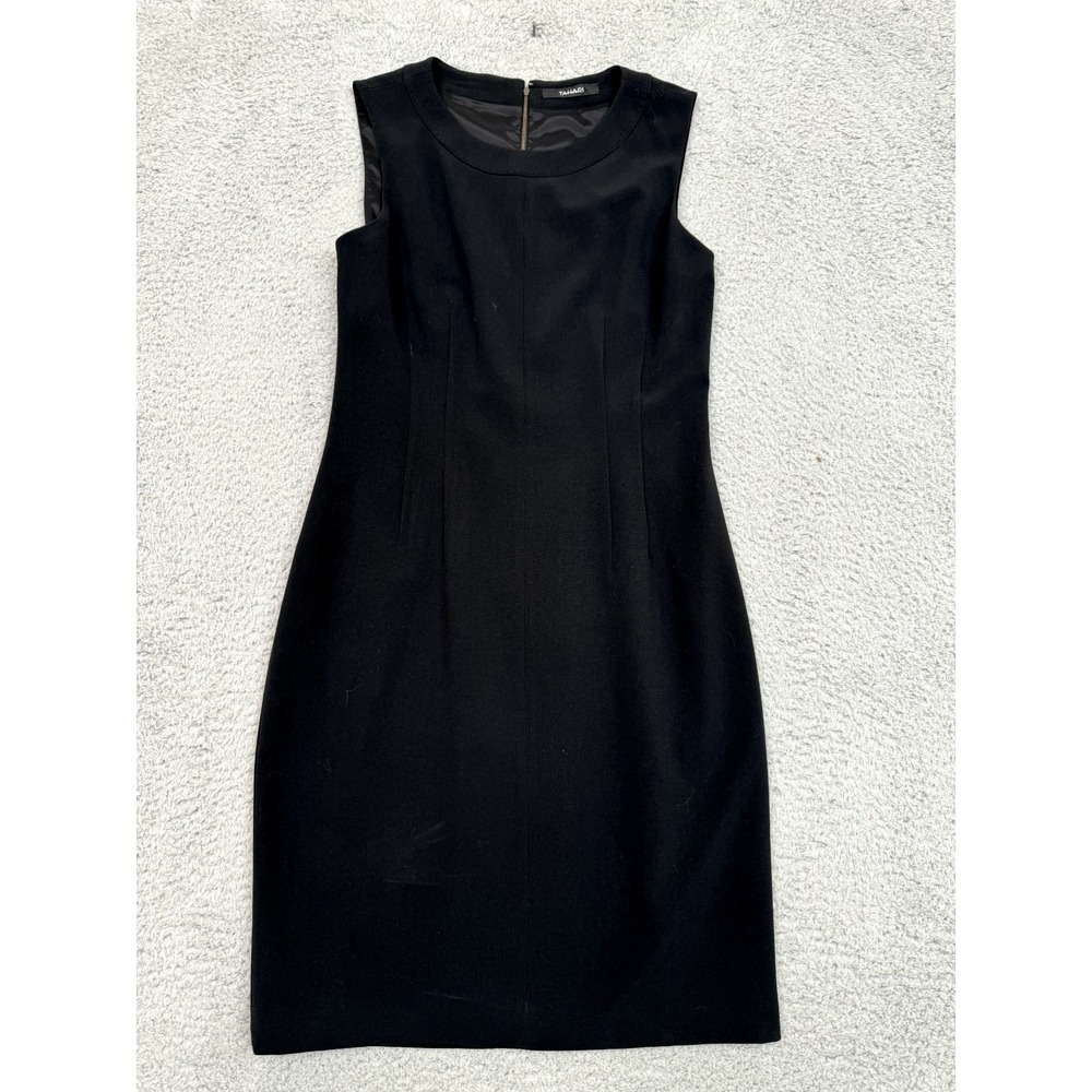 Tahari Dress Women 2‎ Black Corpcore Academia Office Siren Professional Classic
